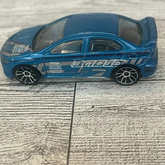 Hot Wheels 2008 Lancer Evolution Blue Nightburnerz '10 C 17 - Picture 3 of 9